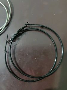 Silver and black hoops combo