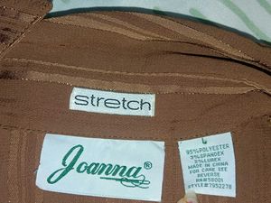 Brown Striped 3/4 Sleeve Top