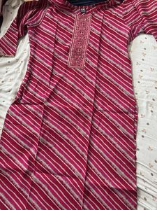 Pink Striped Kurti - Size XXL
