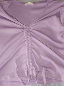 Trendy Lavender Crop Top