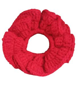Red Knitted Scrunchie