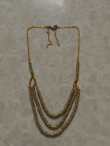 Layered Gold Tone Necklace