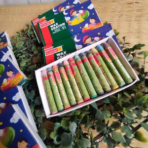 Camel Wax Crayons - 12 Colors