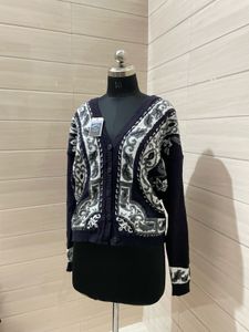 Patterned Knit Cardigan