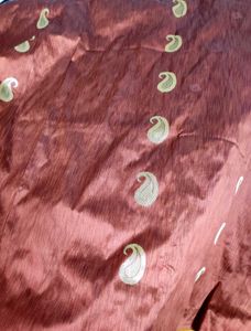 Brown Semi Raw Silk Saree 5.6m