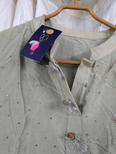 New Grey Festive Kurti