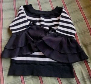 Striped Bell Sleeve Top