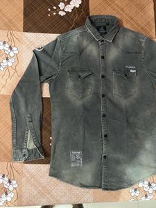 Denim Grey Shirt For Men