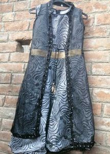 Black Gown With A Shrug