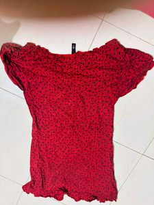 Red Floral Top