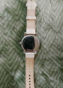 Fossil White Leather Watch