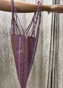 Striped Cotton Tote Bag