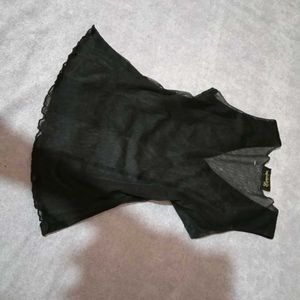 Black Mesh Top