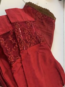 Georgette Deep Maroon Salwar Set