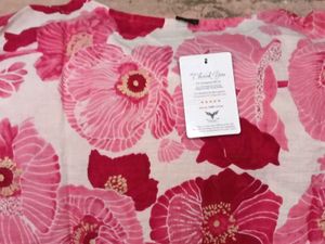 BrandNew Cotton Floral Print Kurti+RedBpttom