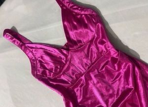 Fushia Pink Corset Bodycon Dress