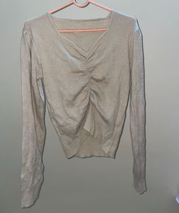 Beige Sweater Top