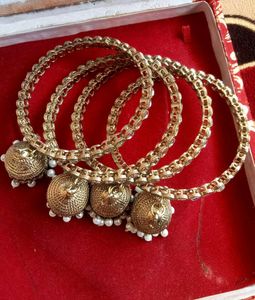 Kundan Bangles with Charms