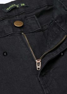 Distressed Black Denim Jeans