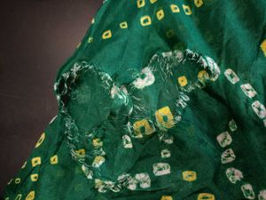 Green Bandhani Saree💚