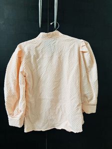 Peach Puff Sleeve Top