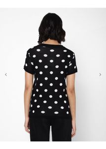 Polka Dot Crew Neck Pullover