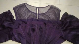Pretty Purple Top Semi Off Shoulder