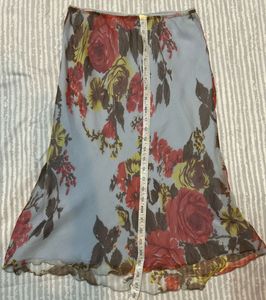Floral Print Midi Skirt