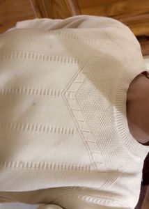 Cream Knit Pullover Sweater