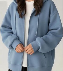 Blue Zip-Up Hoodie