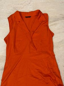 Orange Shirt Dress
