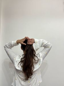 Harper white shirt with sunflower