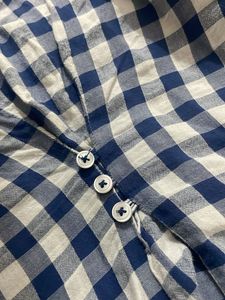 HOLLISTER Blue Plaid Gingham Top