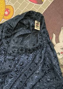 Navy Blue Embroidered Kurta