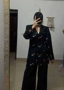 Fairy FLORAL Hand EMBROIDERED Vintage  Blazer