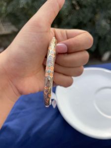 Floral Enamel Bangle Bracelets single