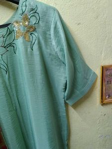 Pastel Green Kurthi 2 Piece Set
