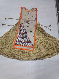 Brand New Women's Kurti With Attach Skirt