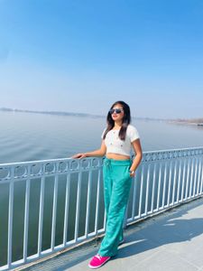 Beautiful White nd green co-ord set