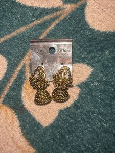 Gold Jhumka Earrings