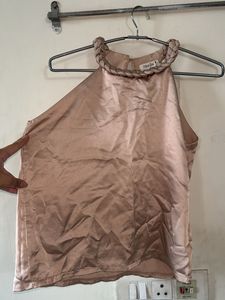 Satin Braided Halter Top