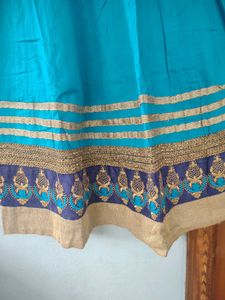 Blue Embroidered Anarkali