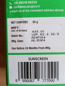 Aqualogica Coconut Sunscreen