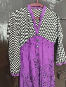 Floral Print Kurta purple 🟣