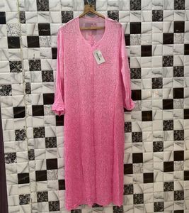 Chikankari resham Silk kurti