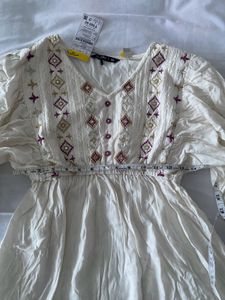 White Embroidered Dress