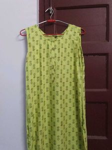 Green Printed Kurta