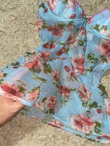 Italy Floral Mesh Top
