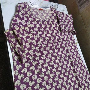 Purple Print Dress