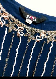 Sea🌊Blue Sharara Suit &amp; Dupatta For 34 Bust
